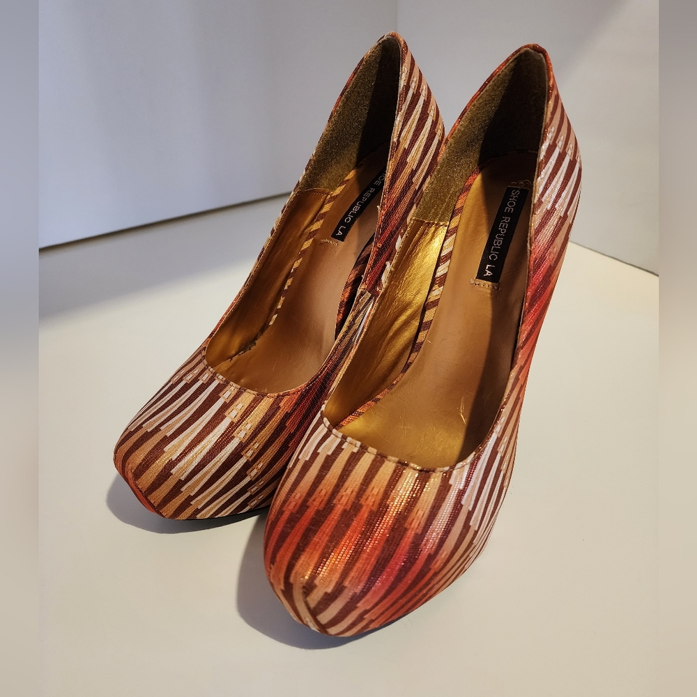 Shoe Republic LA Multitone Heeled Pumps